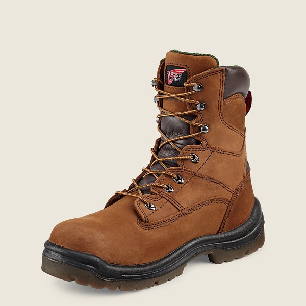 Red Wing Work Boots King Toe® - 8-Inch Waterproof Soft Toe - Brune - Herre 4892-EJTUD